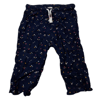 Girls H&M, navy lightweight pants, elasticated, wash fade, FUC, size 1,  