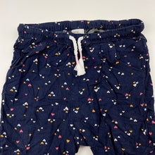Load image into Gallery viewer, Girls H&amp;M, navy lightweight pants, elasticated, wash fade, FUC, size 1,  