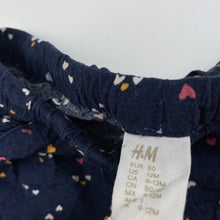 Load image into Gallery viewer, Girls H&amp;M, navy lightweight pants, elasticated, wash fade, FUC, size 1,  