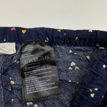 Load image into Gallery viewer, Girls H&amp;M, navy lightweight pants, elasticated, wash fade, FUC, size 1,  