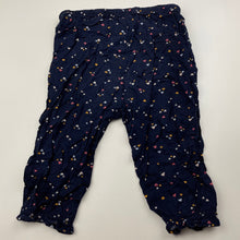 Load image into Gallery viewer, Girls H&amp;M, navy lightweight pants, elasticated, wash fade, FUC, size 1,  