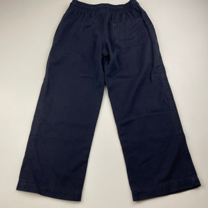 Boys PICKLES, navy school pants, elasticated, Inside leg: 43cm, FUC, size 4,  