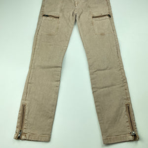 Girls Witchery, stretch cotton casual pants, adjustable, Inside leg: 51cm, GUC, size 6,  
