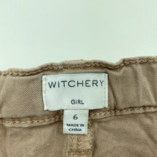 Load image into Gallery viewer, Girls Witchery, stretch cotton casual pants, adjustable, Inside leg: 51cm, GUC, size 6,  