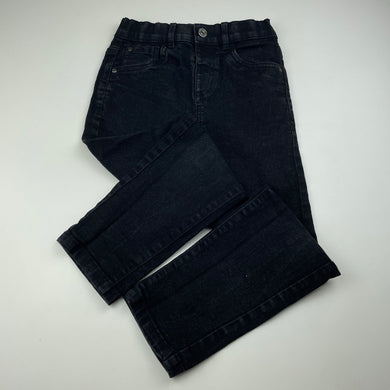 Boys Anko, black stretch denim jeans, adjustable, Inside leg: 47cm, GUC, size 7,  
