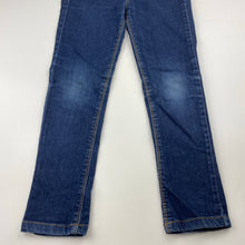 Load image into Gallery viewer, Girls Cotton On, blue stretch denim leggings / jeggings, adjustable, Inside leg: 44cm, FUC, size 4,  