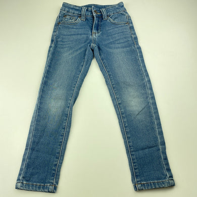 Girls Seed, blue stretch denim jeans, adjustable, inside leg: 41.5cm, GUC, size 3-4,  