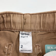 Load image into Gallery viewer, Boys Anko, casual pants, elasticated, FUC, size 2,  