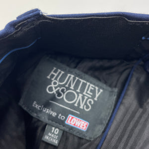 Boys Huntley & Sons, blue suit / formal pants, elasticated, Inside leg: 65cm, EUC, size 10,  