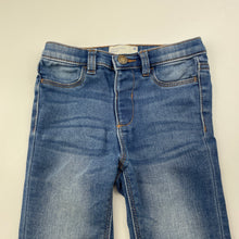 Load image into Gallery viewer, Girls Target, soft feel denim leggings / jeggings, elasticated, Inside leg: 38cm, GUC, size 4,  
