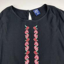 Load image into Gallery viewer, Girls 1964 Denim Co, embroidered viscose long sleeve dress, GUC, size 10, L: 67cm