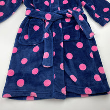 Load image into Gallery viewer, Girls Target, soft fleece hooded dressing gown / bath robe, GUC, size 4,  
