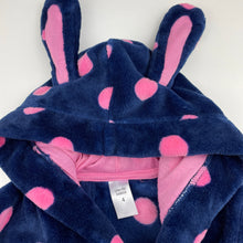 Load image into Gallery viewer, Girls Target, soft fleece hooded dressing gown / bath robe, GUC, size 4,  