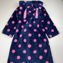 Load image into Gallery viewer, Girls Target, soft fleece hooded dressing gown / bath robe, GUC, size 4,  