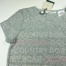 Load image into Gallery viewer, Girls Country Road, grey organic cotton pyjama t-shirt / top, NEW, size 10-11,  