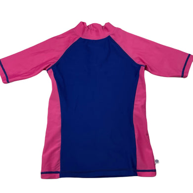Girls Cancer Council, short sleeve rashie / swim top, FUC, size 6,  
