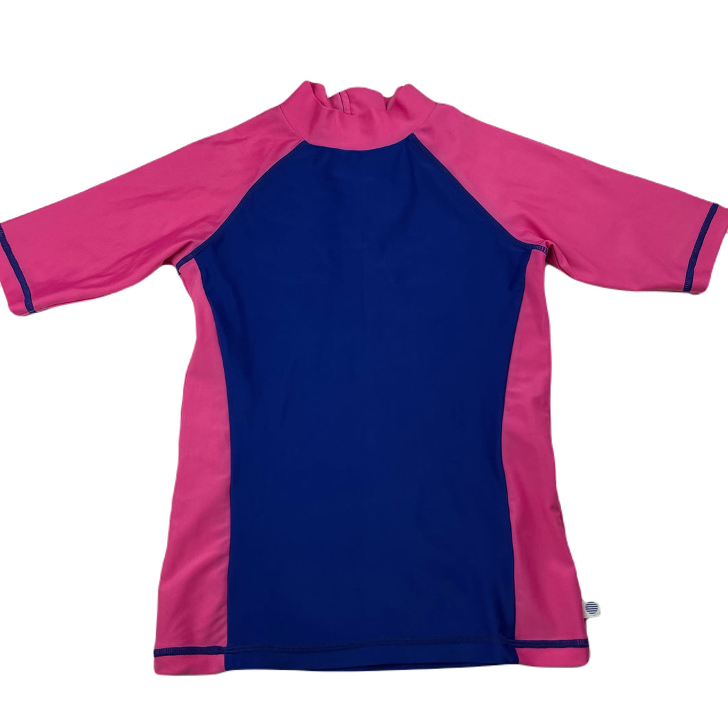 Girls Cancer Council, short sleeve rashie / swim top, FUC, size 6,  