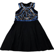 Load image into Gallery viewer, Girls Flowers by Zoe, stretchy sequin party dress, FUC, size 6, L: 61cm
