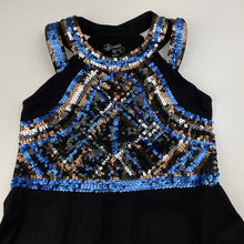 Load image into Gallery viewer, Girls Flowers by Zoe, stretchy sequin party dress, FUC, size 6, L: 61cm