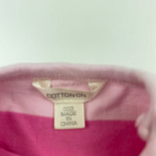 Load image into Gallery viewer, Girls Cotton On, pink stripe cotton long sleeve top, GUC, size 000,  