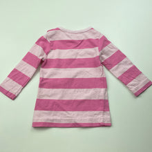 Load image into Gallery viewer, Girls Cotton On, pink stripe cotton long sleeve top, GUC, size 000,  