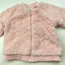 Load image into Gallery viewer, Girls Dymples, lined pink faux fur jacket, EUC, size 000,  