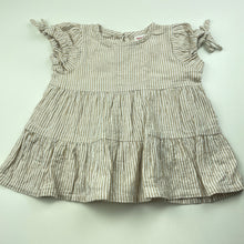 Load image into Gallery viewer, Girls Seed, striped casual dress, GUC, size 000, L: 33cm