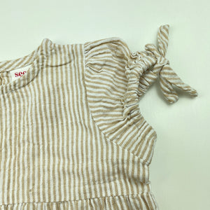 Girls Seed, striped casual dress, GUC, size 000, L: 33cm