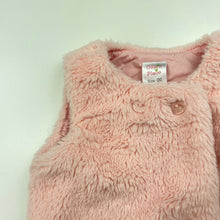 Load image into Gallery viewer, Girls Ollies Place, cotton lined pink faux fur vest, EUC, size 00,  