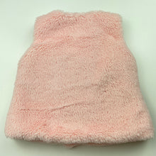 Load image into Gallery viewer, Girls Ollies Place, cotton lined pink faux fur vest, EUC, size 00,  