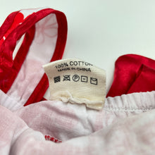 Load image into Gallery viewer, Girls PIGLET TOMY, red &amp; white floral cotton dress, armpit to armpit: 25cm, GUC, size 1, L: 44cm