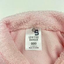 Load image into Gallery viewer, Girls Target, pink terry coverall / romper, FUC, size 000,  