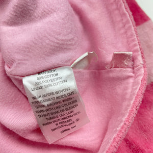 Girls Pumpkin Patch, cotton lined velour hooded cardigan, light marks on front, FUC, size 0,  