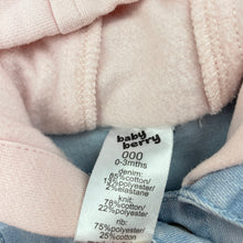 Load image into Gallery viewer, Girls Baby Berry, hooded stretch denim jacket, marks lower back, FUC, size 000,  
