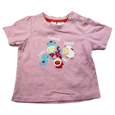 Girls Dymples, pink cotton t-shirt / top, GUC, size 0,  