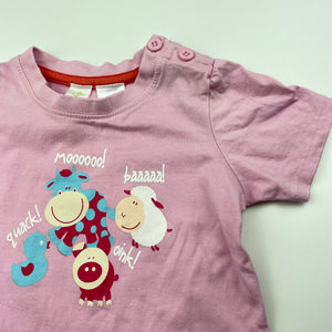 Girls Dymples, pink cotton t-shirt / top, GUC, size 0,  