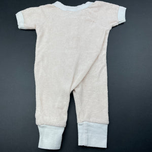Girls Baby Berry, pink terry cotton romper, GUC, size 0000,  