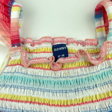 Load image into Gallery viewer, Girls Old Navy, striped cotton summer dress, marks on front, FUC, size 1, L: 43cm