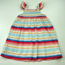 Load image into Gallery viewer, Girls Old Navy, striped cotton summer dress, marks on front, FUC, size 1, L: 43cm