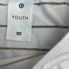 Load image into Gallery viewer, Girls Target, striped tie front t-shirt / top, FUC, size 10,  