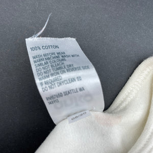 unisex Anko, cream cotton bodysuit / romper, GUC, size 000,  