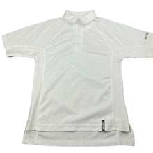 Load image into Gallery viewer, Boys GRAY NICOLLS, white cricket polo shirt / top, mark back hem, FUC, size 6,  