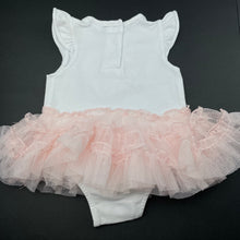 Load image into Gallery viewer, Girls Target, white &amp; pink tutu romper, FUC, size 000,  