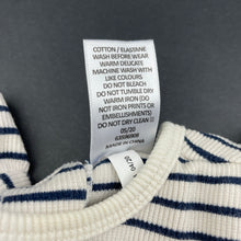 Load image into Gallery viewer, Girls Target, ribbed navy stripe bodysuit / romper, GUC, size 000,  