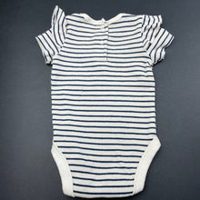 Load image into Gallery viewer, Girls Target, ribbed navy stripe bodysuit / romper, GUC, size 000,  