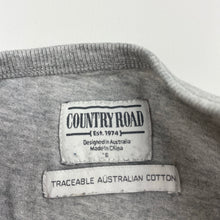 Load image into Gallery viewer, unisex Country Road, grey marle cotton heritage t-shirt / top, FUC, size 6,  
