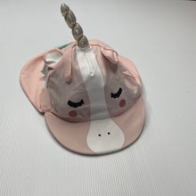 Load image into Gallery viewer, Girls mudpie, legionnaires swim hat, unicorn, small marks, FUC, size 2-5,  