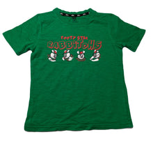 Load image into Gallery viewer, unisex NRL Supporter, Souths Rabbitohs cotton t-shirt *signatures on rabbits on chest*, GUC, size 5,  