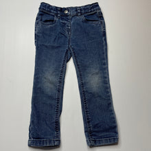 Load image into Gallery viewer, Girls Anko, blue stretch denim jeans, adjustable, Inside leg: 34cm, FUC, size 3,  