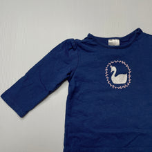 Load image into Gallery viewer, Girls Target, organic cotton long sleeve top, swan, EUC, size 000,  